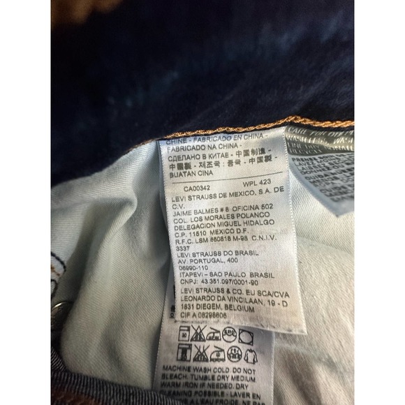 Levi's Women's Straight Leg Jeans - Dark Blue - Picture 5 of 14